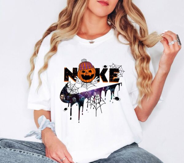 Vintage Halloween Swoosh Skeleton Pumpkin Sweatshirt