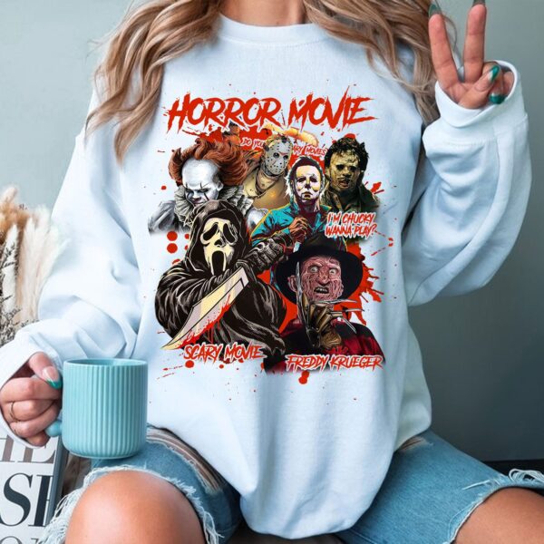 Scary Movie Halloween Horror Characters Sweatshirt