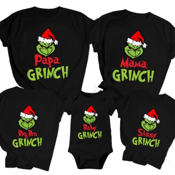 Personalized Christmas Matching Family Shirt, Family Grinch Tee, Grinch Christmas Snow, Grinch Sweatshirts,Santa Grinch Christmas Sweatshirt