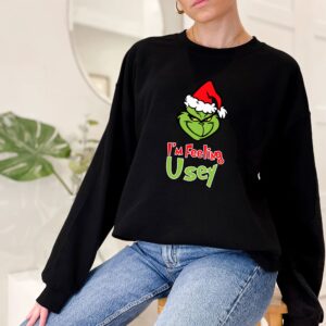 Personalized Grinch Christmas Snow Matching Family Sweatshirt