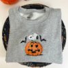 Boo Cats Ghost Embroidered Sweatshirt