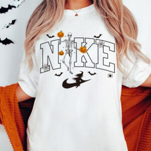 Vintage Halloween Swoosh Skeleton Pumpkin Sweatshirt