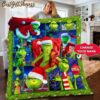 Grinch Premium Fleece Blanket – Christmas Decor Gift