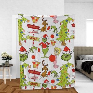 Grinch Premium Fleece Blanket - Christmas Decor - Christmas Gift