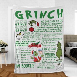 Grinch Christmas Movie Fleece Blanket – Gift Theme