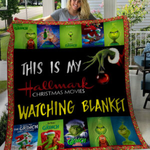 This Is My Hallmark Christmas Movies Watching Blanket Grinch Fleece Blanket, Grinch Movie, The Grinch Fleece Blanket, 2022 The Grinch Fans