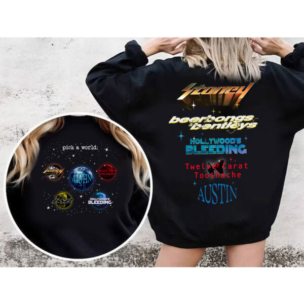 Post Malone Album Signature Galaxy Crystal Ball Sweatshirt