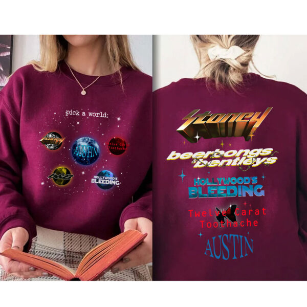 Post Malone Album Signature Galaxy Crystal Ball Sweatshirt